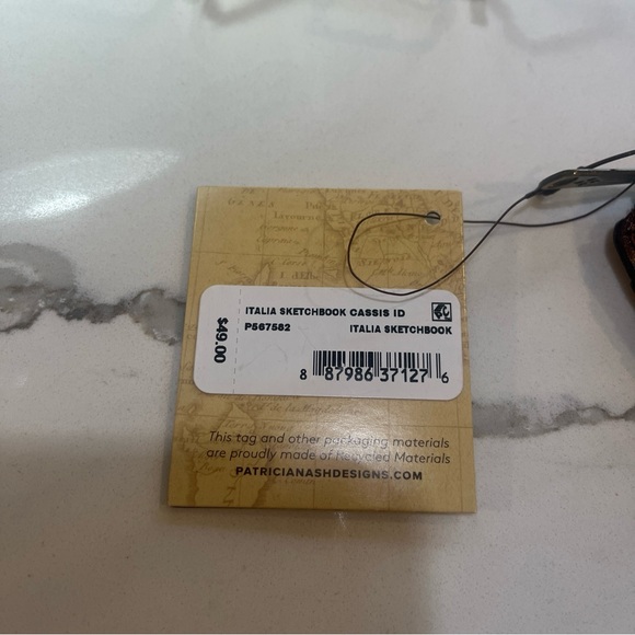 Patricia Nash Cassis ID Wallet Italian Sketchbook  Leather NWT - Picture 11 of 13